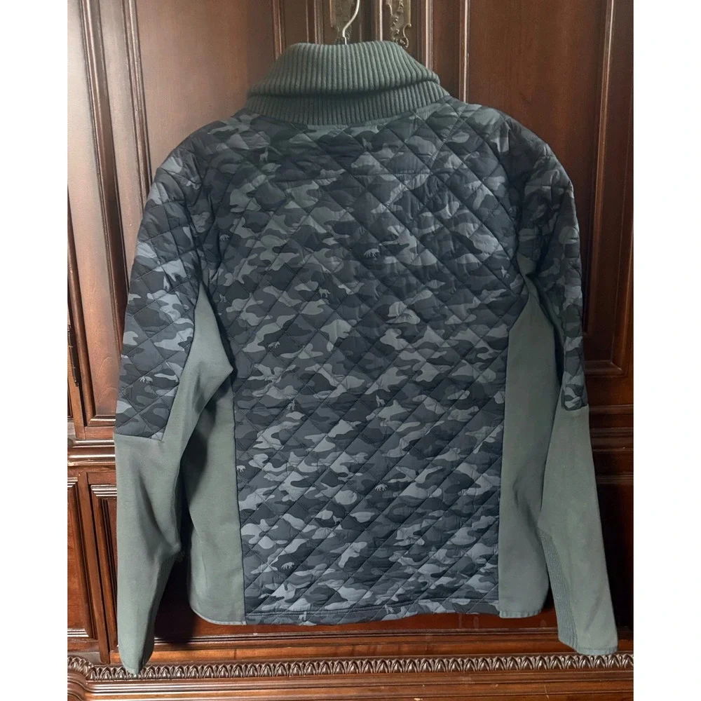 Greyson Mettawa Shawl Pullover L Scarab Camo Scape MSP22006 Quilted Golf Jacket